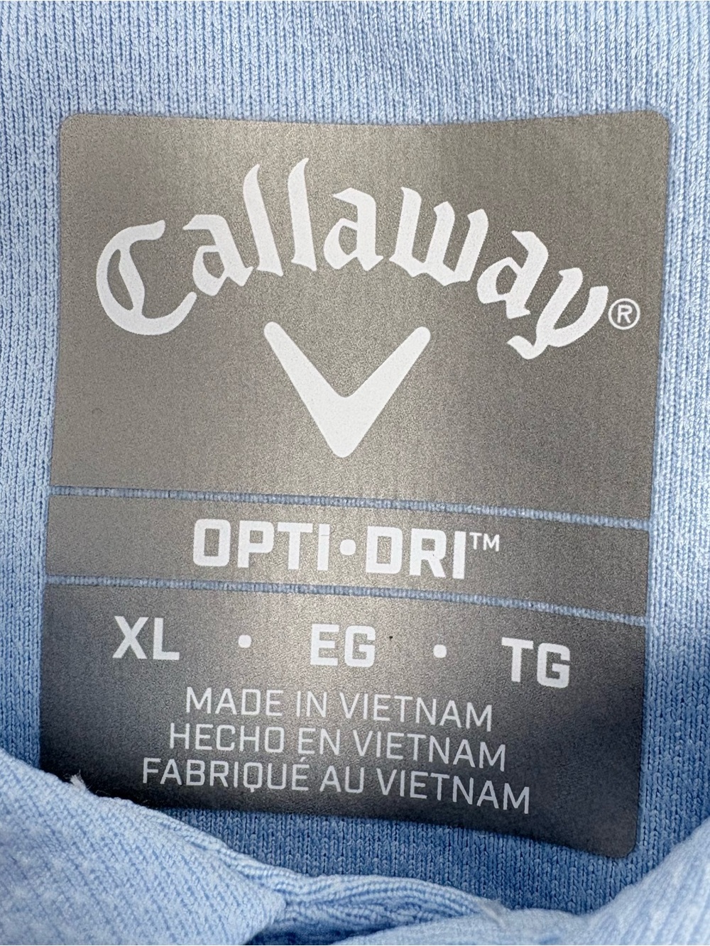 Callaway Mens XL Micro Hex Golf Polo Shirt Open Air Blue CGKSF0B6 - Picture 8 of 10